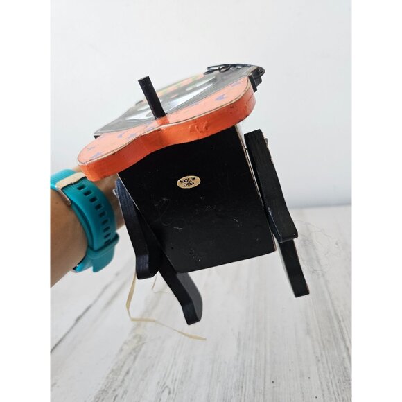 Mini cat birdhouse Halloween unique decor wooden jointed shabby chic hanging - Picture 7 of 14